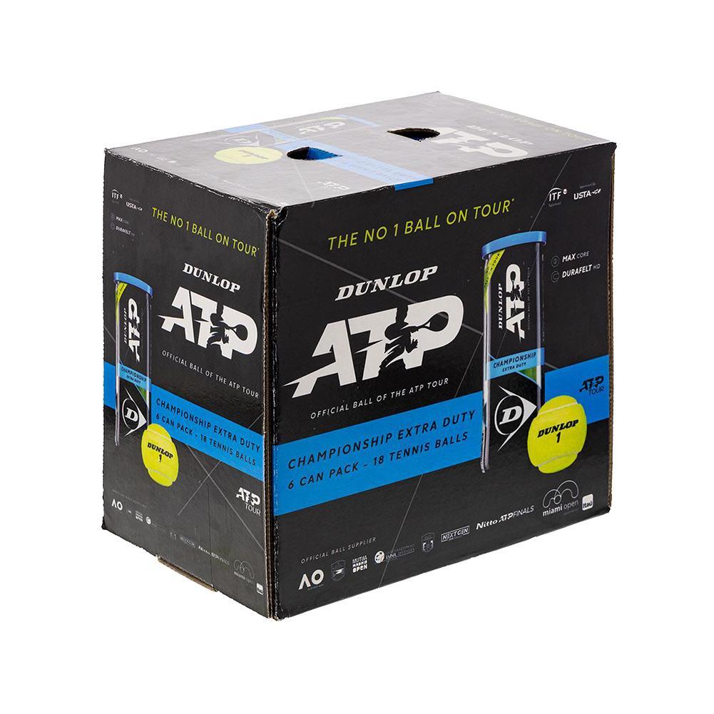 ATP Championship Extra Duty 6 Pack Tennis Balls Tennis Balls DUNLOP Default Title