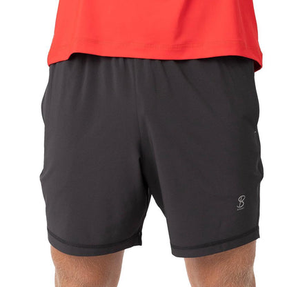 Men's 9 Inch Tennis Short Mens Team Gear SOFIBELLA Black XS