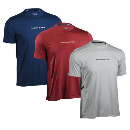 Men's Performance Short Sleeve Tennis Top Pickleball Apparel PADDLETEK