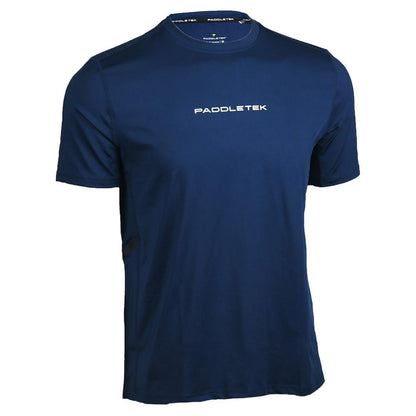 Men's Performance Short Sleeve Tennis Top Pickleball Apparel PADDLETEK Blue S