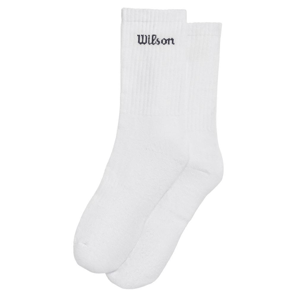 Unisex Crew Logo Socks Womens Apparel WILSON White/Black M