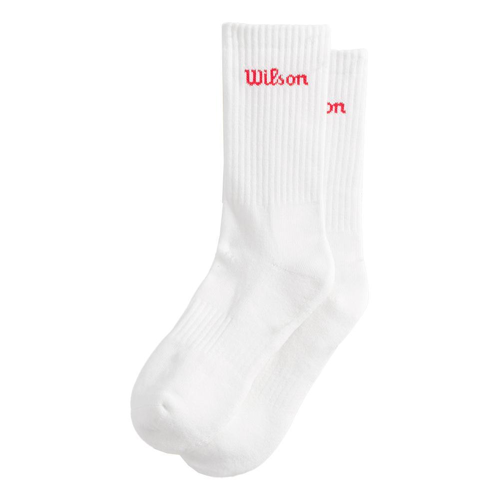 Unisex Crew Logo Socks Womens Apparel WILSON White/Ifrd M