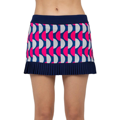 Women`s Audrey 13.5 Inch Tennis Skort Geo Print and Ink WOMENS APPAREL INPHORM M