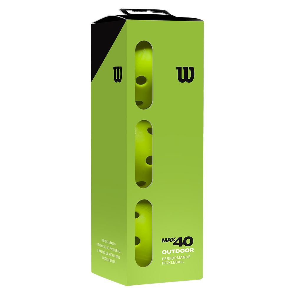 Max 40 Outdoor Pickleball 3 Pack Green PICKLEBALLS WILSON Default Title