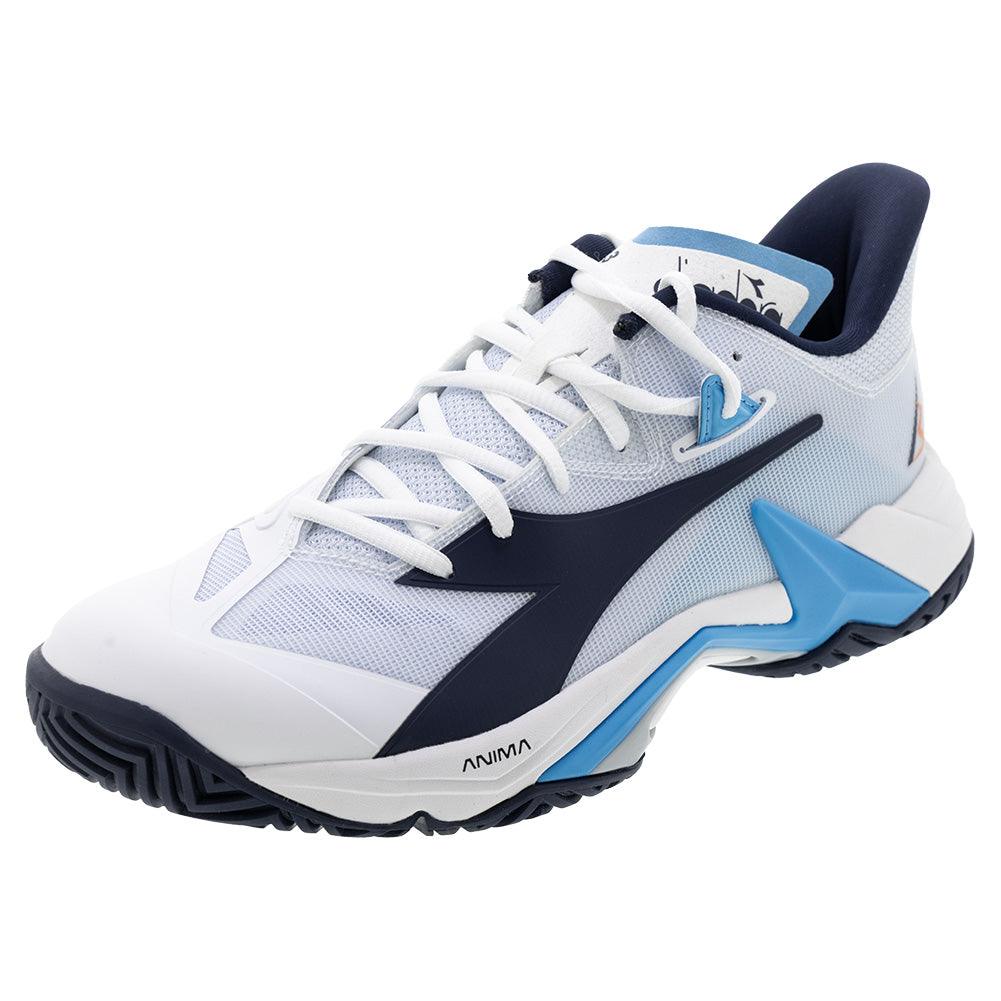 Men`s B.Icon 3 Tennis Shoes White and Blue Corsair DIADORA 7