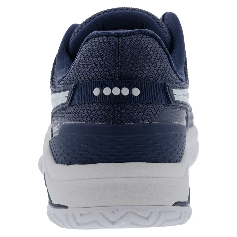 Men`s Blushield Torneo 3 Tennis Shoes Blue Corsair and White DIADORA