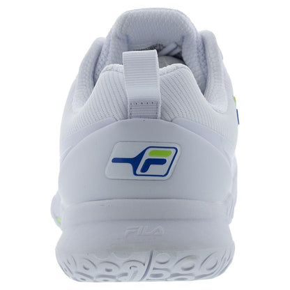 Mens Volley Burst Pickleball Shoes White and Green Gecko SHOES FILA