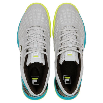 Juniors` Axilus 3 Tennis Shoes Glacier Gray and Scuba Blue Super Sale FILA