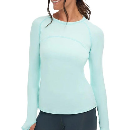 Women`s Drawstring Long Sleeve Tennis Crew BLOQUV XS MINT