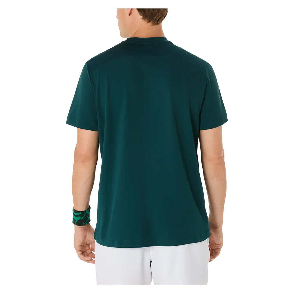 Men`s Court Short Sleeve Tennis Top Saxon Green ASICS