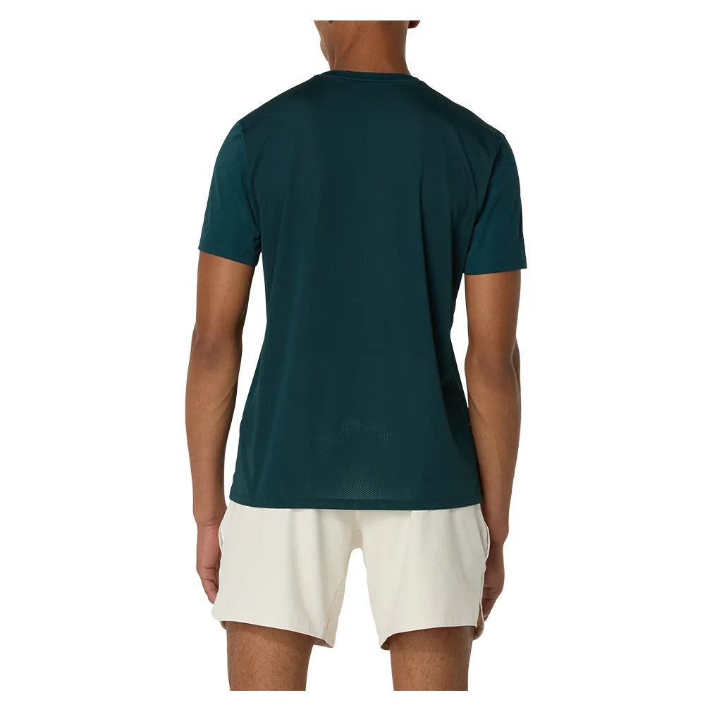 Men`s Match Seasonal Graphic Tennis Tee Saxon Green ASICS
