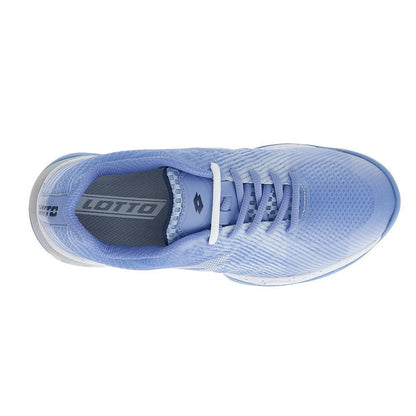 Women's Mirage 300 3rd Speed Tennis Shoes Chambray Blue and All White Womens Shoes LOTTO 7