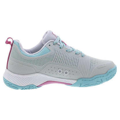 Women`s Fresh Shot Miami Pickleball Shoes Grey and Turquoise Womens Shoes ACACIA