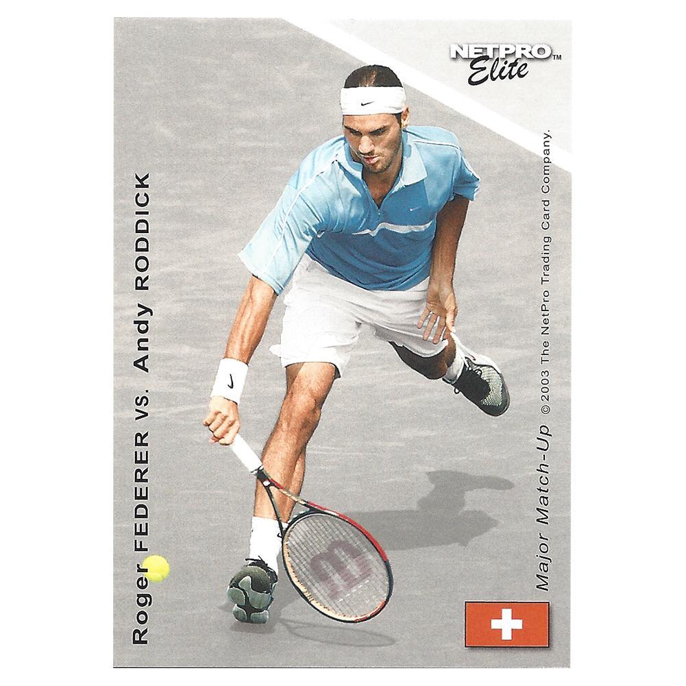 Andy Roddick vs Roger Federer Major Match Up Tennis Collector Card Shop By Player NETPRO