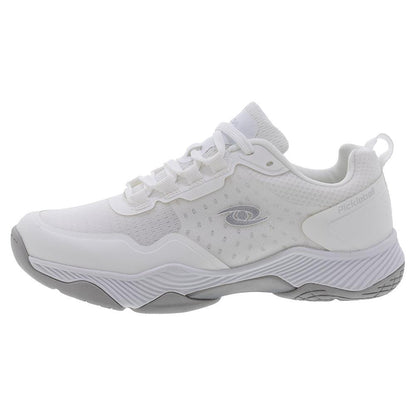 Men`s Clear Shot Quicksilver Pickleball Shoes White and Silver Shoes ACACIA