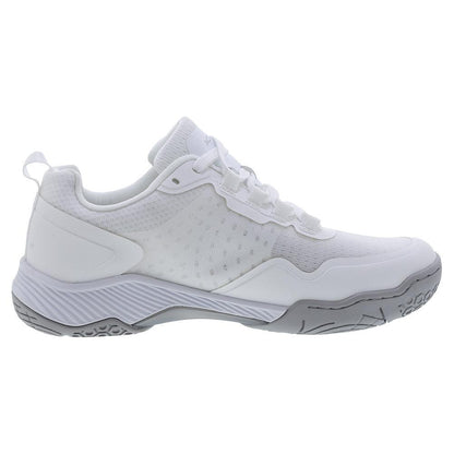 Men`s Clear Shot Quicksilver Pickleball Shoes White and Silver Shoes ACACIA