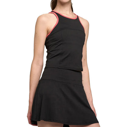 Women`s Elite Block Tennis Tank Black and Henna WOMENS APPAREL LIJA Black S