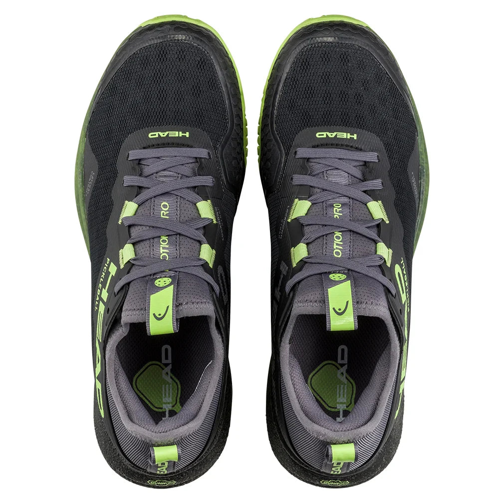 Men`s Motion Pro Pickleball Shoes Black and Lime HEAD