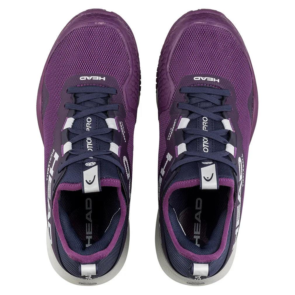 Women`s Motion Pro Pickleball Shoes Plum and White HEAD