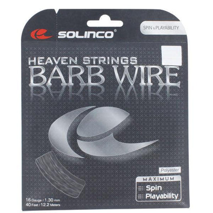 Barb Wire 16G 1.30MM Tennis String Strings SOLINCO Black