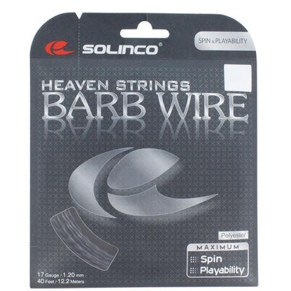 Barb Wire 17G 1.20MM Tennis String Strings SOLINCO Black