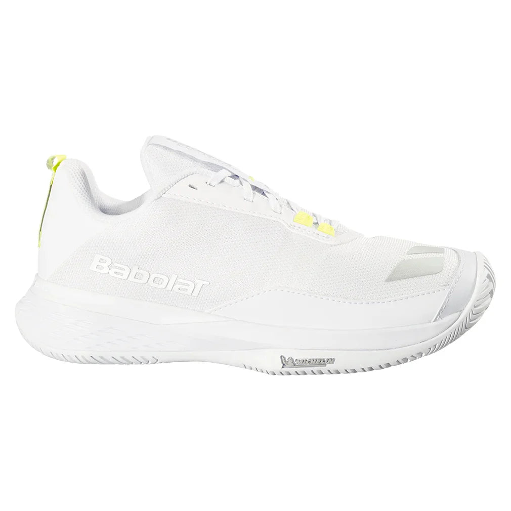 Women`s SFX Evo Pickleball Shoes White and Silver BABOLAT