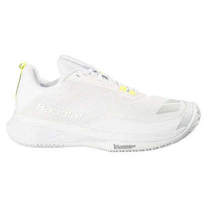 Women`s SFX Evo Pickleball Shoes White and Silver BABOLAT