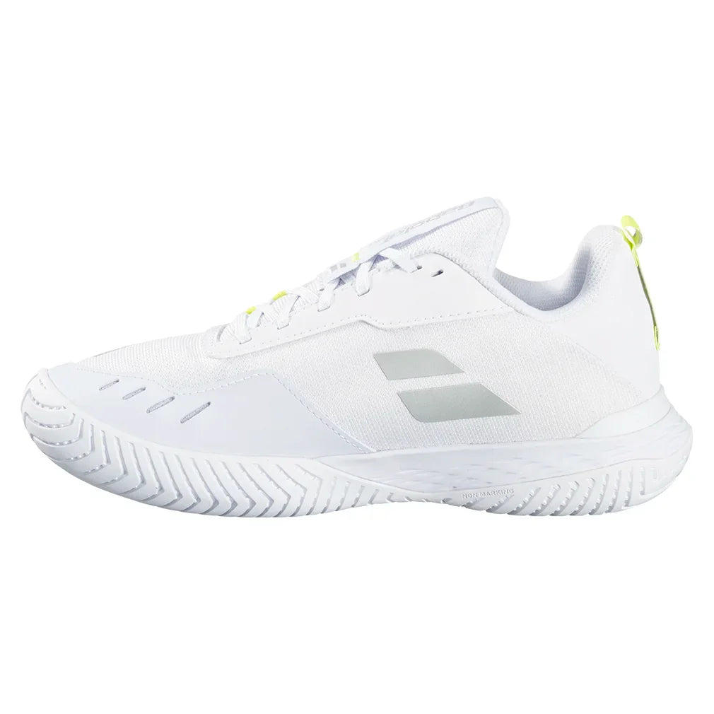 Women`s SFX Evo Pickleball Shoes White and Silver BABOLAT