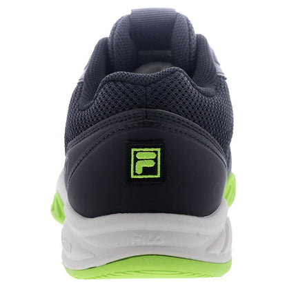 Juniors' Axilus 3 Tennis Shoes Black and Green Gecko TOP TENNIS SHOES FILA