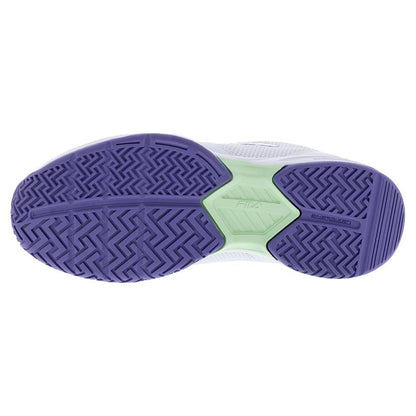 Juniors' Axilus 3 Tennis Shoes White and Patina Green TOP TENNIS SHOES FILA