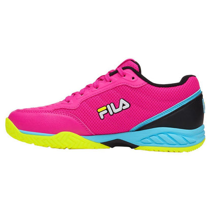 Juniors` Axilus 3 Tennis Shoes Pink Glo and Bluefish Super Sale FILA