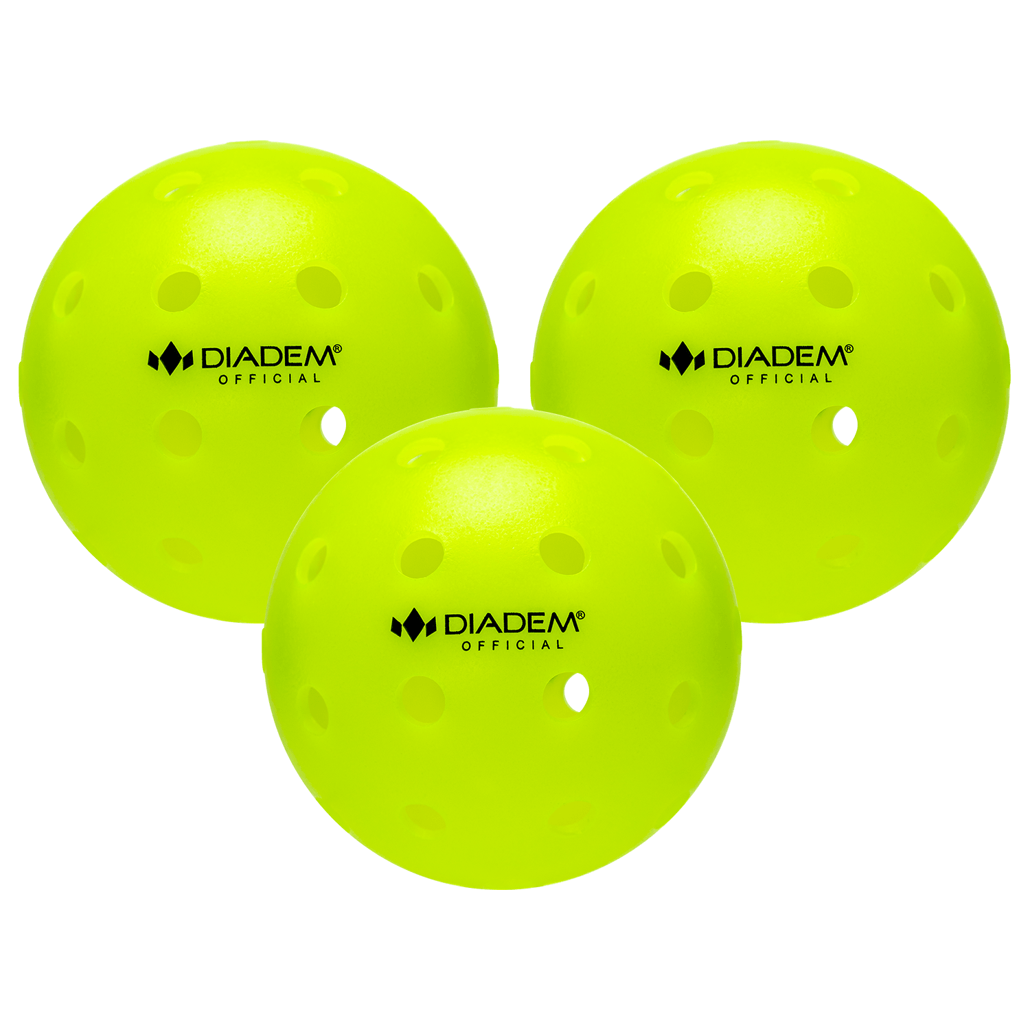 Power 3 Pack Pickleball Balls Neon Pickleballs DIADEM Yellow