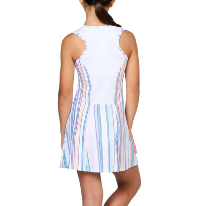 Girls Tennis Dress Fun Stripes SOFIBELLA S White