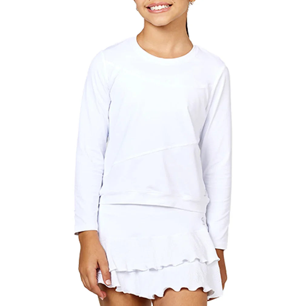 Girls' Tennis Pullover White SOFIBELLA XS White