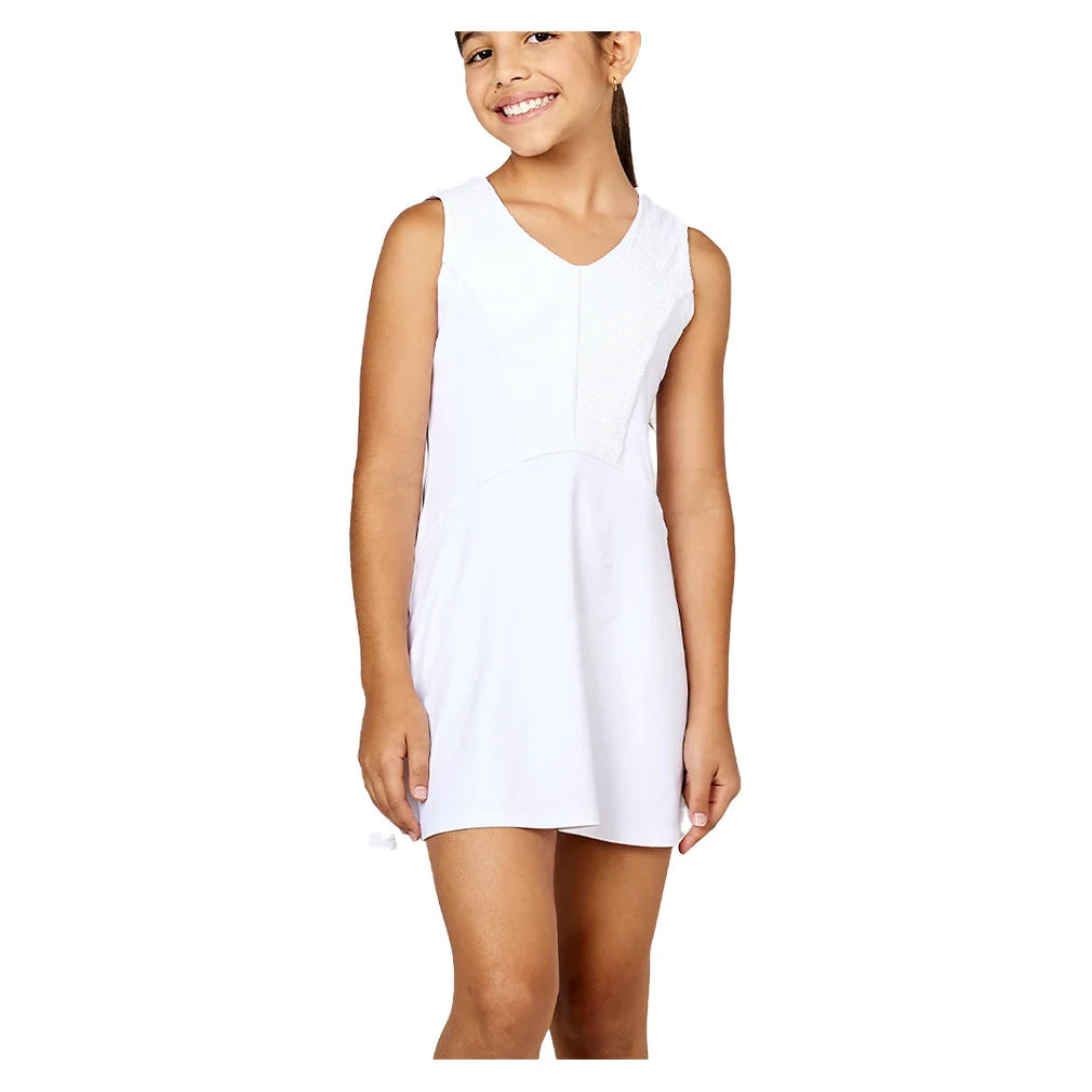 Girls' Tennis Dress White SOFIBELLA XS