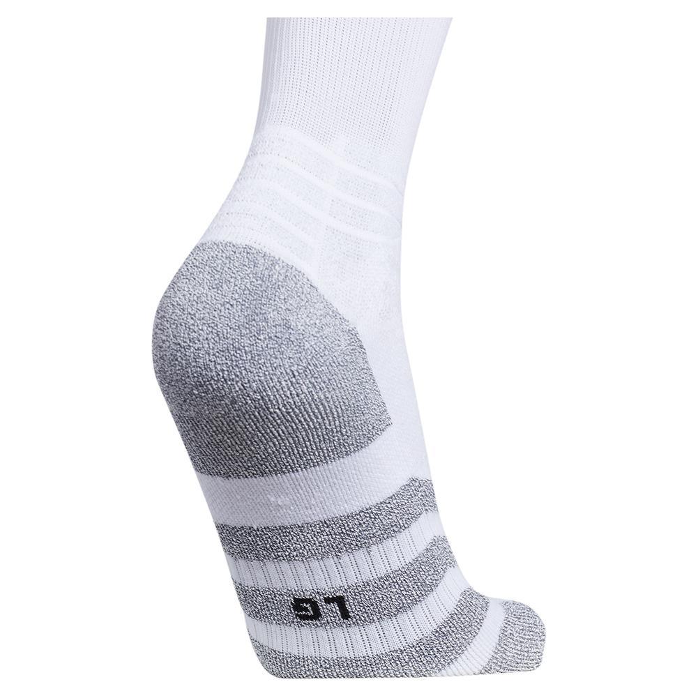 5-Star Team Traxion Crew Socks White and Clear Grey Womens Apparel ADIDAS