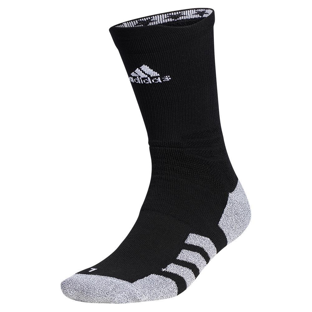 5-Star Team Traxion Crew Socks Black and White Womens Apparel ADIDAS L