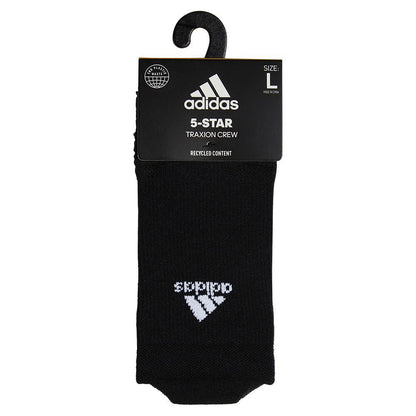5-Star Team Traxion Crew Socks Black and White Womens Apparel ADIDAS