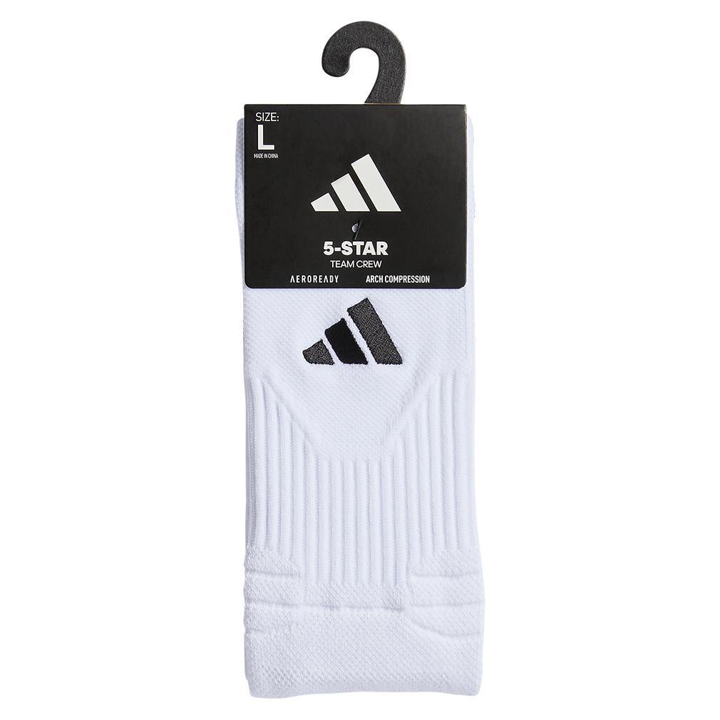 5-Star Team 2.0 Crew Socks White and Black Womens Apparel ADIDAS