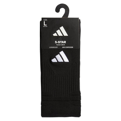 5-Star Team 2.0 Crew Socks Black and White Womens Apparel ADIDAS