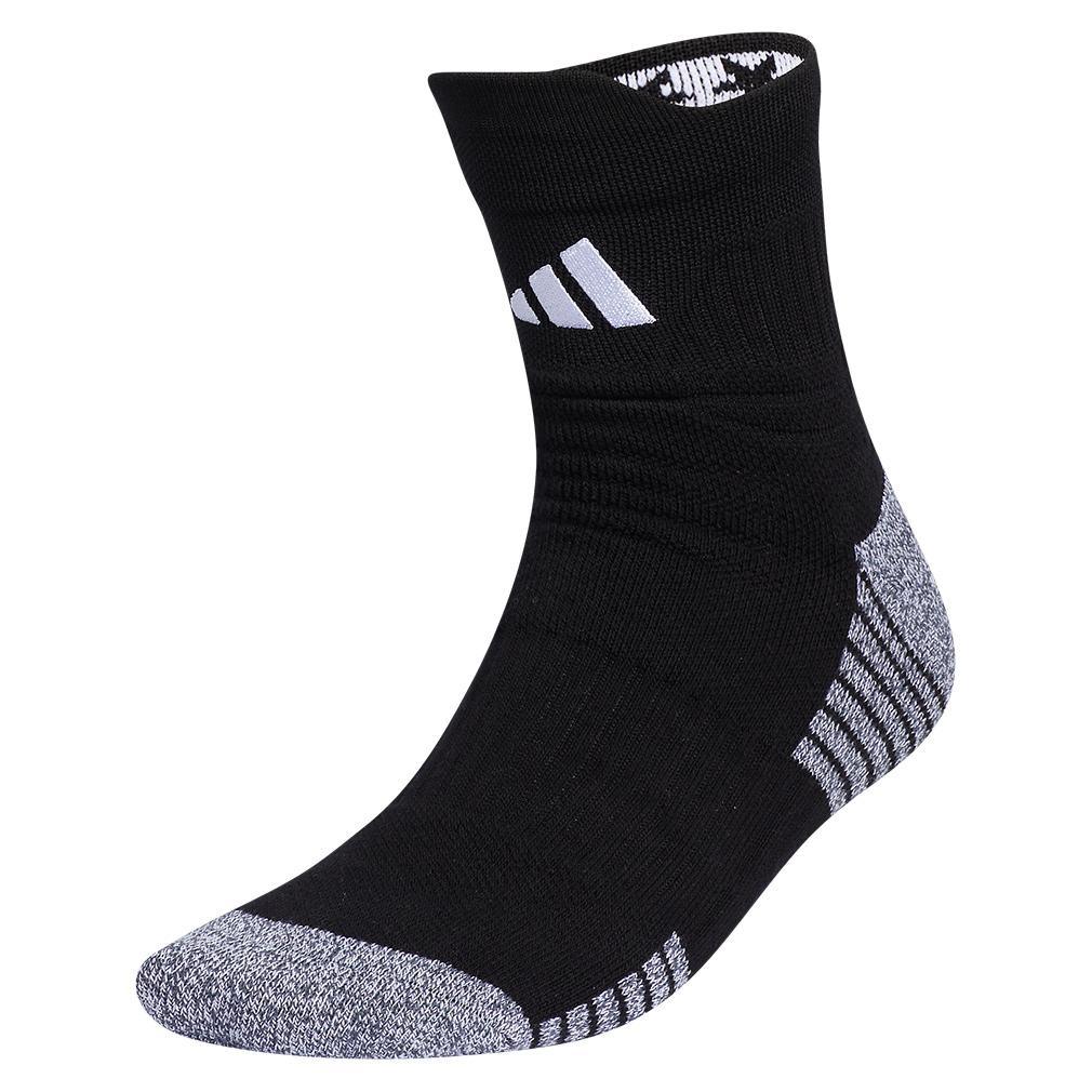 5-Star Team 2.0 High Quarter Socks Black and White Womens Apparel ADIDAS L