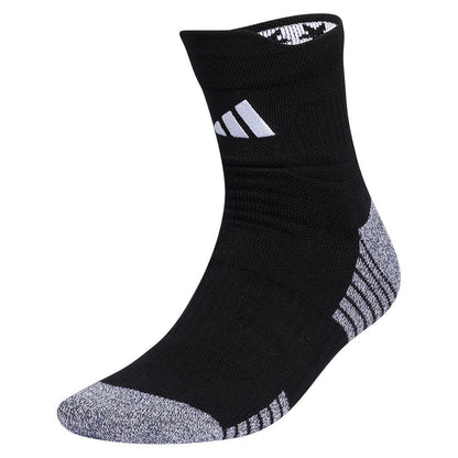 5-Star Team 2.0 High Quarter Socks Black and White Womens Apparel ADIDAS L