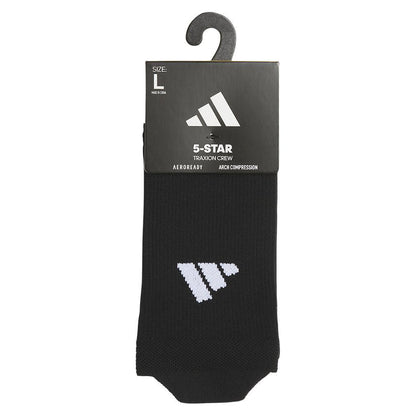 5-Star Team Traxion 2.0 Crew Socks Black and White Womens Apparel ADIDAS