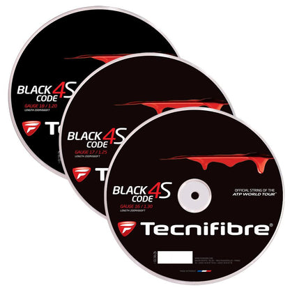 Black Code 4S Tennis String Reel Strings TECNIFIBRE 16
