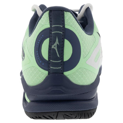 Men`s Wave Exceed Tour 6 Tennis Shoes White and India Ink MIZUNO