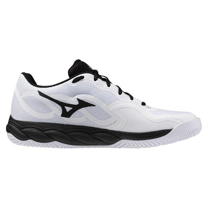 Mens Wave Enforce Court AC Tennis Shoes White and Black TOP TENNIS SHOES MIZUNO
