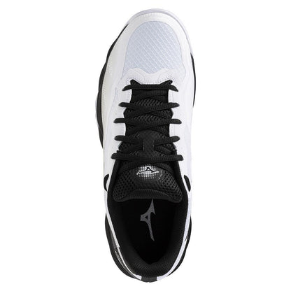 Mens Wave Enforce Court AC Tennis Shoes White and Black TOP TENNIS SHOES MIZUNO