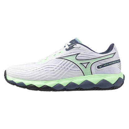 Men`s Wave Enforce Tour 2 Tennis Shoes White and Neo Mint MIZUNO