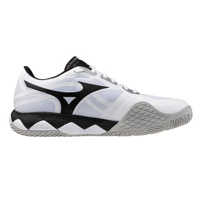 Men`s Wave Enforce Tour 2 Tennis Shoes White and Black MIZUNO