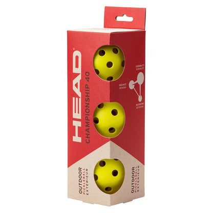 Championship 40 Outdoor Pickleballs 3 Pack HEAD Default Title